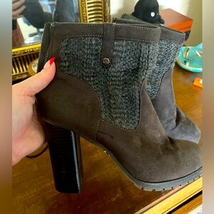 Juicy Couture "Lupia" high heels sweater ankle boots